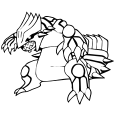 Pokemon Groudon coloring page