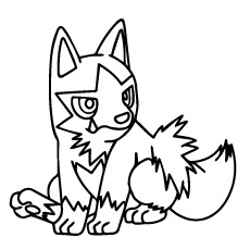 Poochyena of Pokemon coloring page