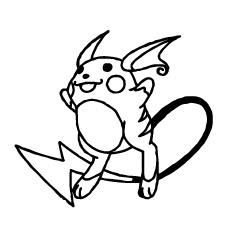 Raichu from Pokemon coloring page