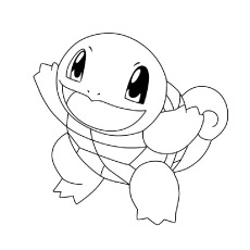 Squirtle from Pokemon coloring page