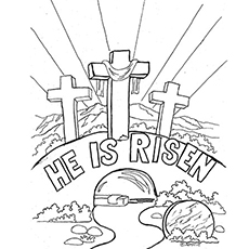 Easter Marks Rebirth coloring page