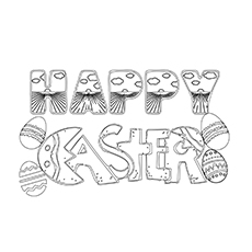 The Happy Easter coloring page