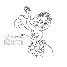 The Wishes Happy Easter coloring page