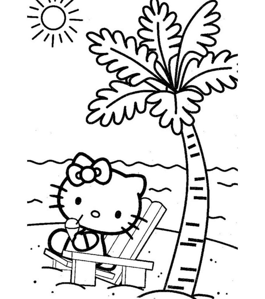 free printable preschool coloring pages beach