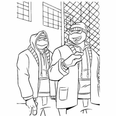 Mutant Ninja Turtles in Casual Clothes Coloring Pages