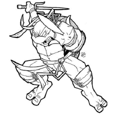 Rapheal of TMNT Coloring Pages to Print