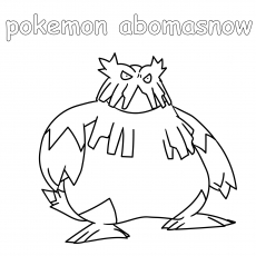 Pokemon Abomasnow coloring page