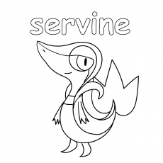 Pokemon Servine coloring page