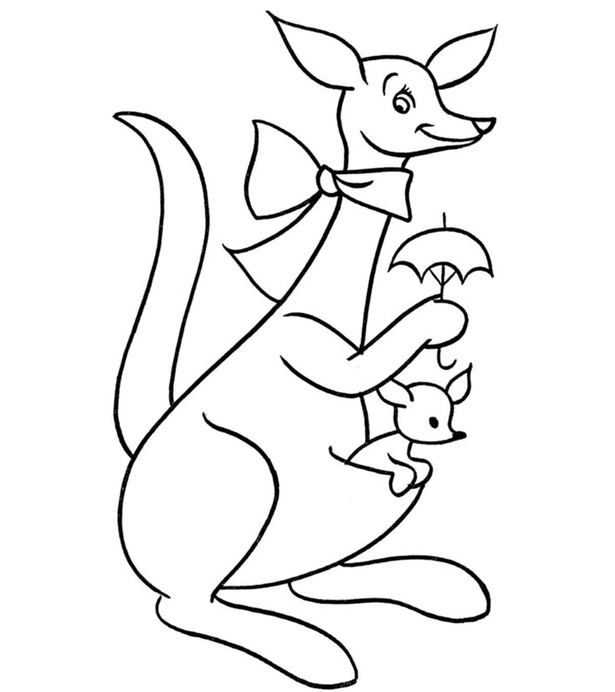 10 Cute Kangaroo Coloring Pages For Your Little Ones