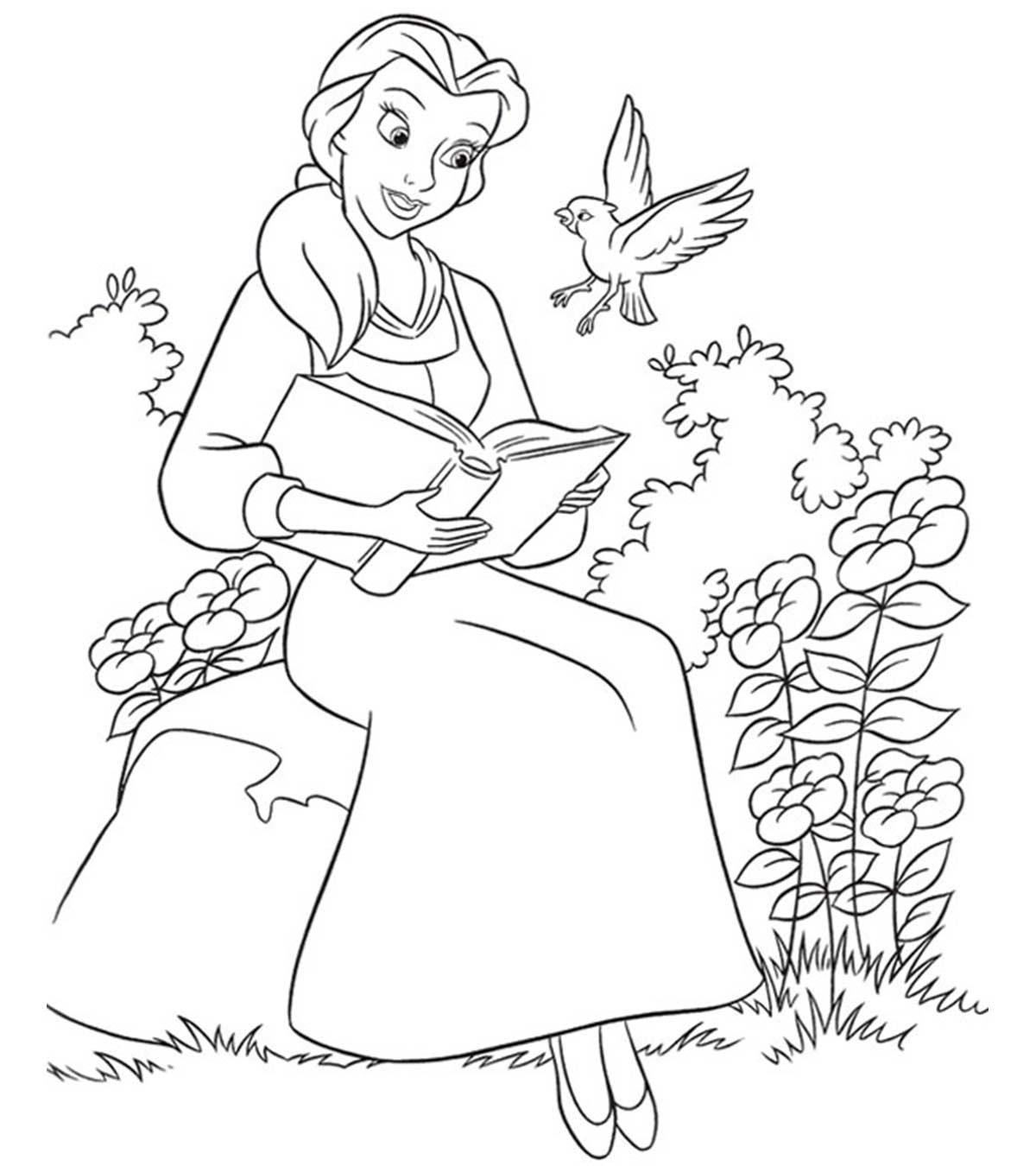 10 Free Printable Beauty & The Beast Coloring Pages For Kids_image