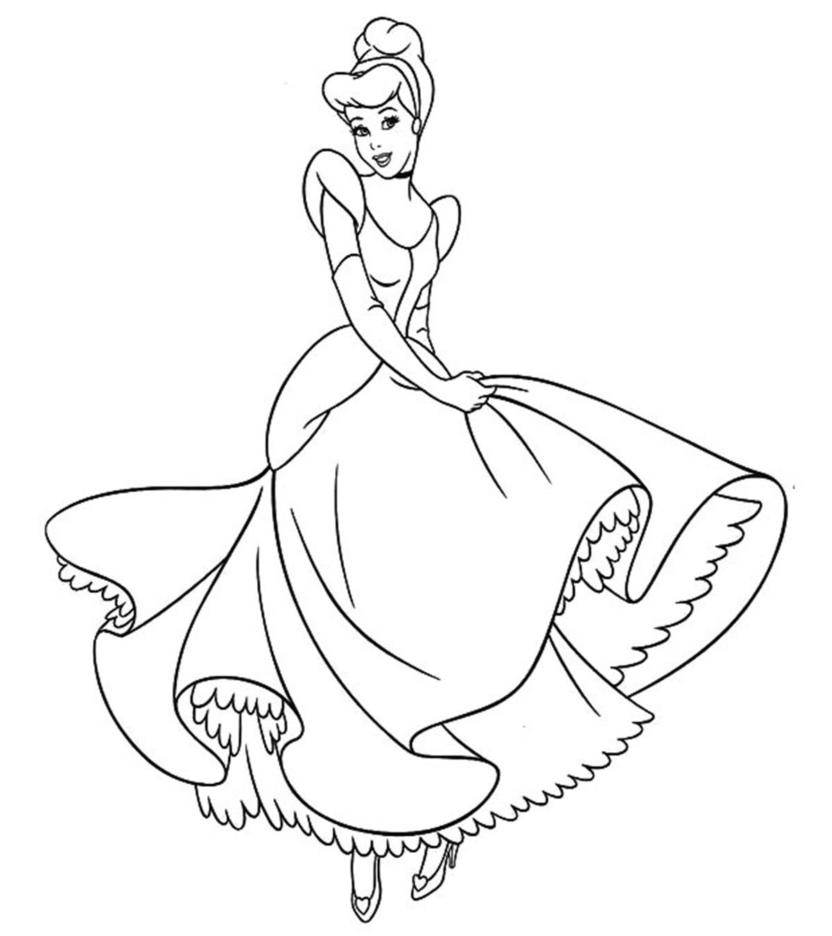Top 25 Free Printable Cinderella Coloring Pages Online