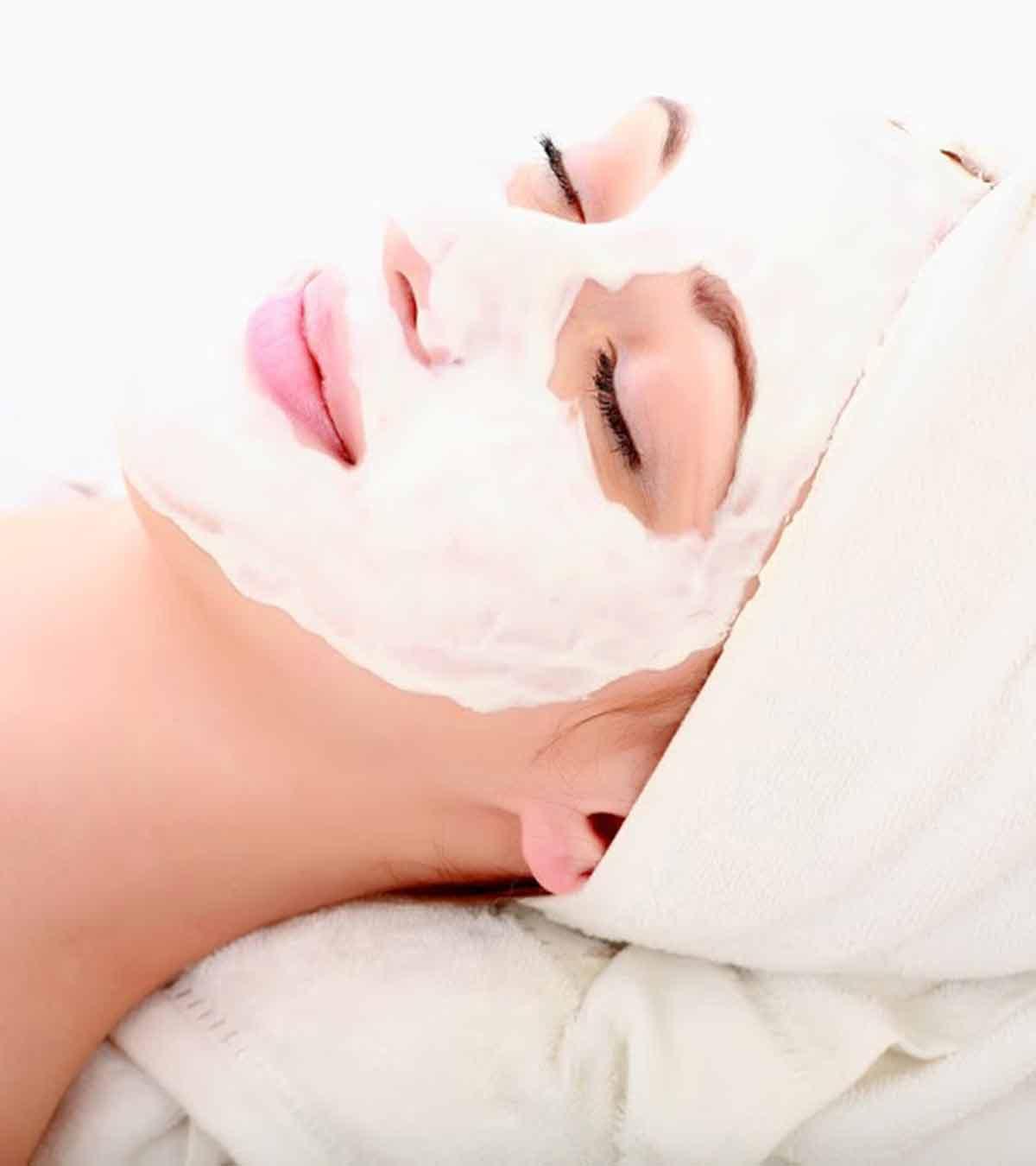 A girl bleaching her facial hair