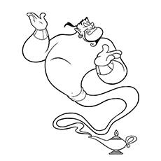 Coloring Page Of Disney Aladdins Genie