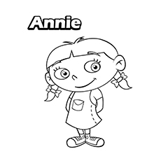 Disney coloring page of Annie
