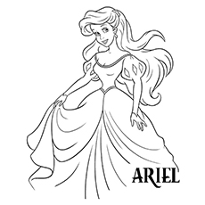 Coloring page of Ariel