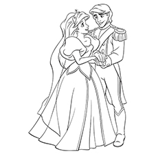 Ariel and Prince coloring page