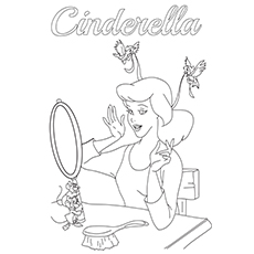 Coloring Pages of Beautiful Cinderella