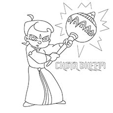 Bheem The Angry coloring page