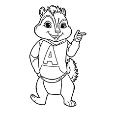 Cool Alvin in Alvin and the Chipmunk coloring page