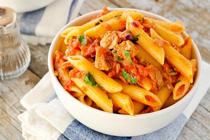 Creamy tomato tuna pasta recipe for kids