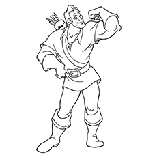 Disney Dastardly Gaston coloring page
