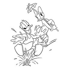 Donald and Daisy coloring page