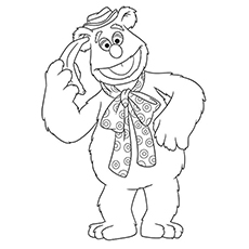Fozzie bear Disney coloring page