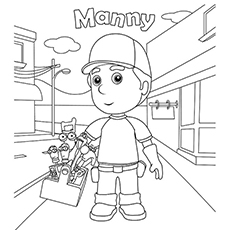 Handy Manny disney coloring page