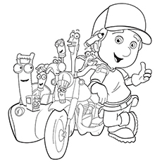 Handy manny and friends coloring page