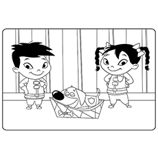 Lou and lou safety patrol coloring page