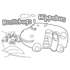 Hippobus of jungle junction coloring page
