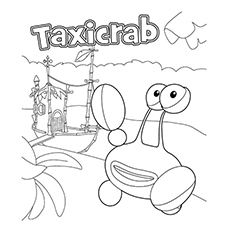 Coloring page of jungle junction taxicrab