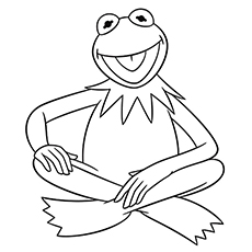 Kermit the frog coloring page