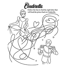 Prince back to cinderella coloring page