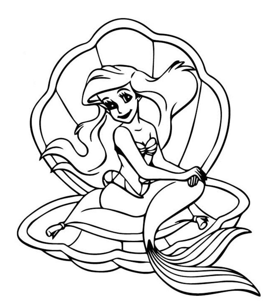 little mermaid coloring page