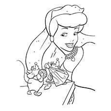 Mice Helping Cinderella Coloring Pages