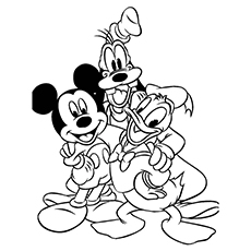 Mickey and friends coloring pages