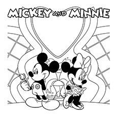Mickey and Minnie coloring pages