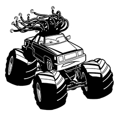 Disney Monster Truck coloring page