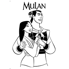 Mulan and her Prince coloring page