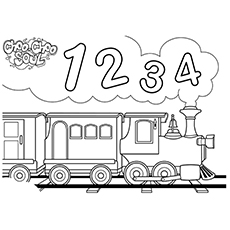 One Two Three Four With Choo Choo Soul coloring page
