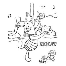 Disney coloring page of piglet