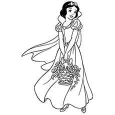 Snow white disney coloring page