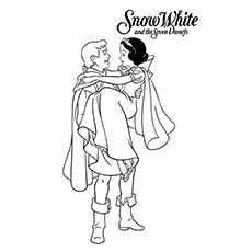 Snow white and prince coloring page