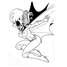 Bat Girl Counter Parts Picture to Color