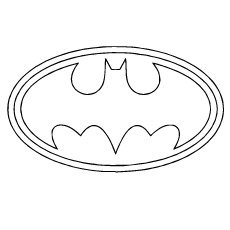 Batman Logo Image for Kids to Color Free