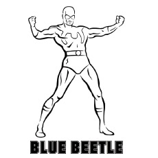 Blue Beetle at your Service Coloring Pages