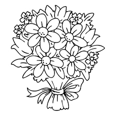Bunch Of Flowers to Color
