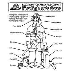 Firefighter’s Gear Coloring Pages