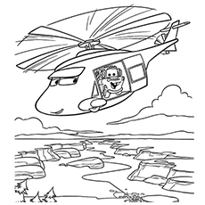 Coloring page of The Helicopter Ride